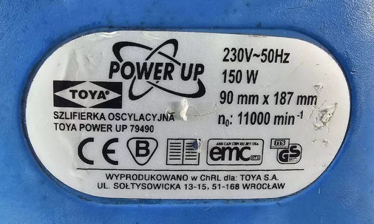 SZLIFIERKA OSCYLACYJNA TOYA POWER UP 79490