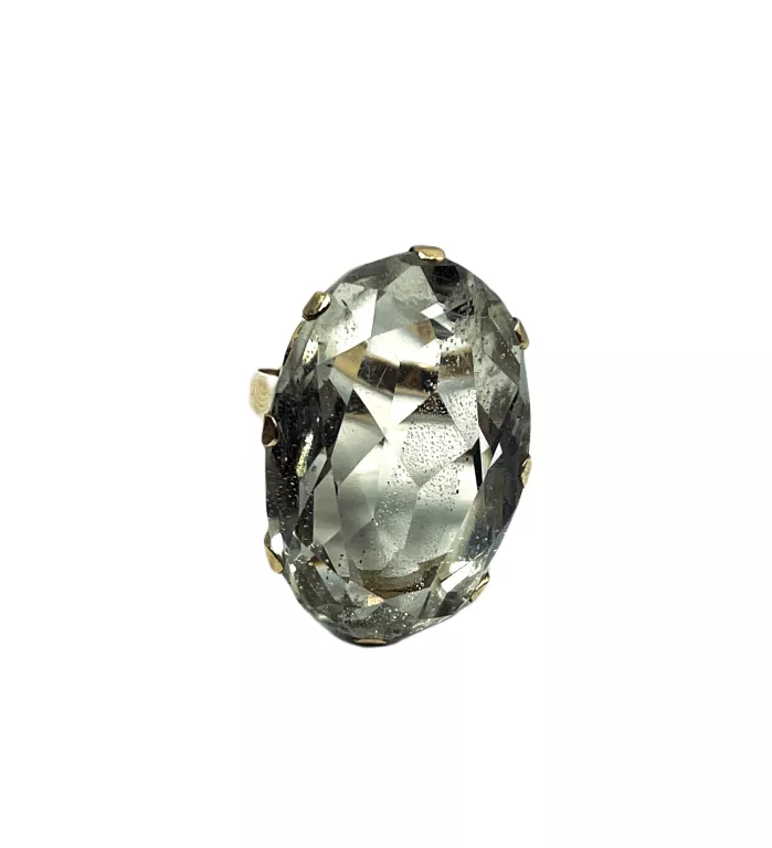 ZŁOTY PIERŚCIONEK BIAŁY TOPAZ P.585 W:17G R 15