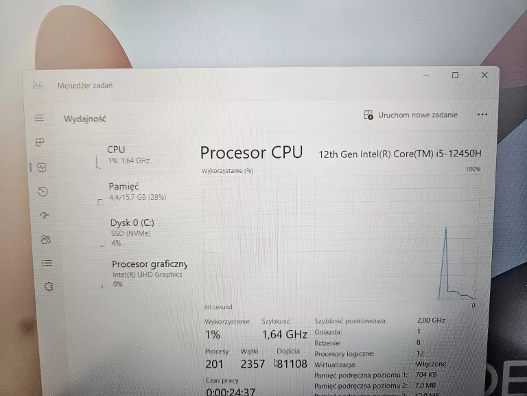 LAPTOP LENOVO IDEAPAD SLIM 3 15IAH8 15 IPS I5-12450H 16/512GB SSD WIN11