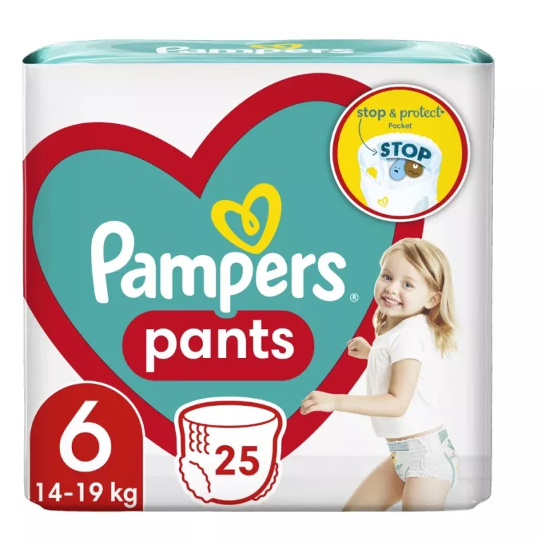 PIELUCHOMAJTKI PAMPERS PANTS ROZMIAR 6 25 SZT.