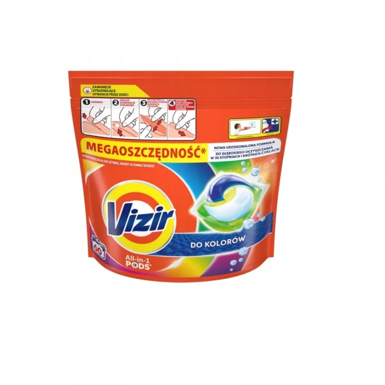KAPSUŁKI DO PRANIA VIZIR ALL IN 1 PODS COLOR 60 SZT.