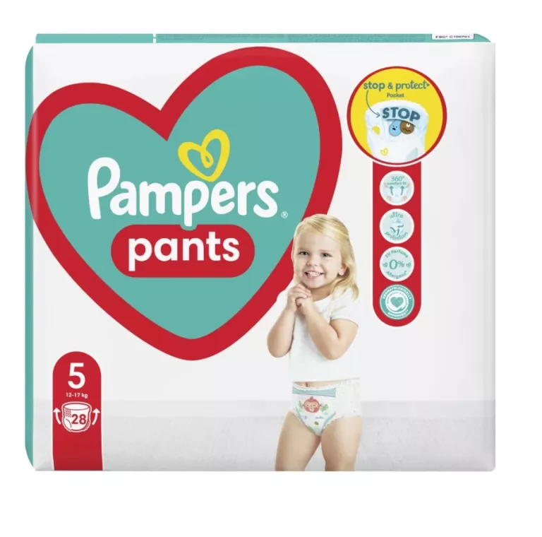 PIELUCHOMAJTKI PAMPERS PANTS ROZMIAR 5 28 SZT.