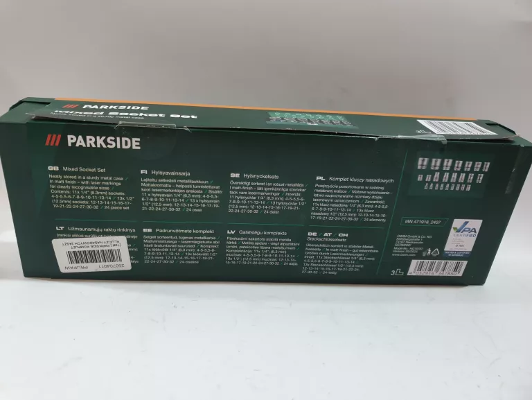 PARKSIDE KOMPLET KLUCZY NASADOWYCH 24SZT