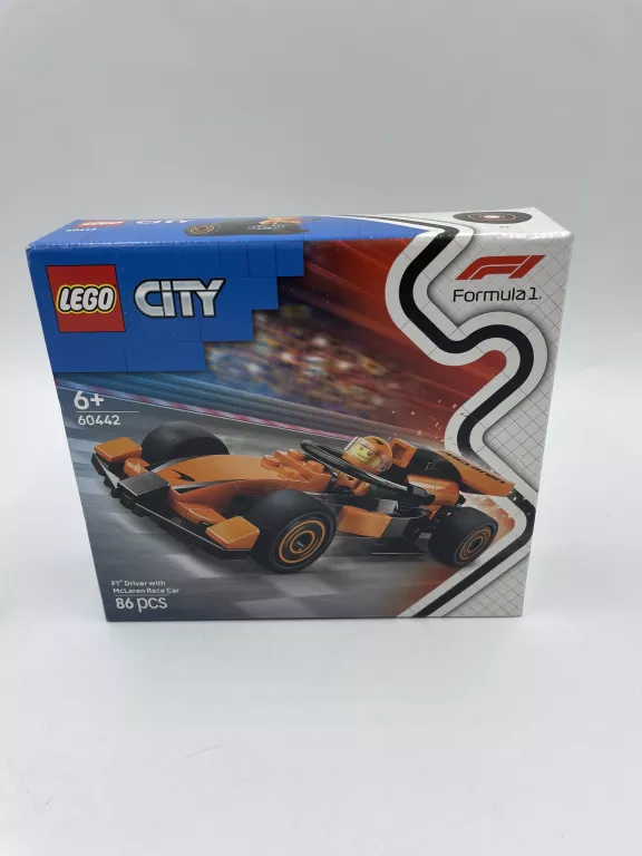 KLOCKI LEGO CITY 60442 F1 CITY DRIVER Z SAMOCHODEM WYŚCIGOWYM MCLAREN