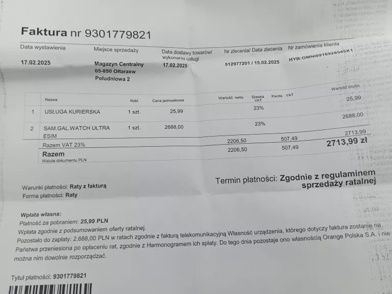 SMARTWATCH SAMSUNG GALAXY WATCH ULTRA+ DOW.ZAKUPU