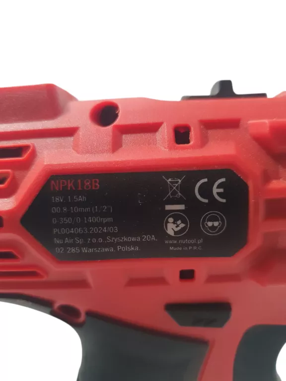 WKRĘTARKA NUTOOL NPK18B+ ŁADOWARKA