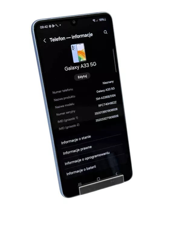 SMARTFON SAMSUNG GALAXY A33 6 GB / 128 GB 5G NIEBIESKI