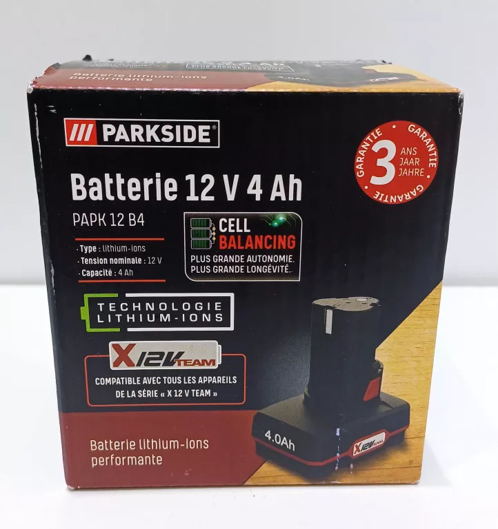PARKSIDE AKUMULATOR BATERIA PAPK 12 B4 4AH 12V