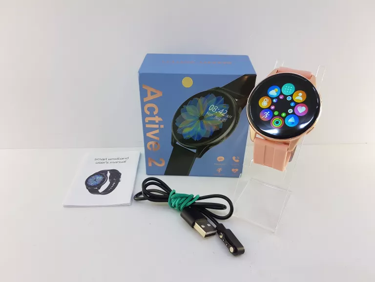 SMARTWATCH ACTIVE 2 T2 PRO RÓŻOWY PASEK