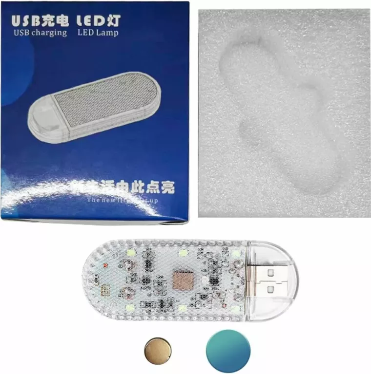 4 X LAMPKA LED SAMOCHODOWA USB