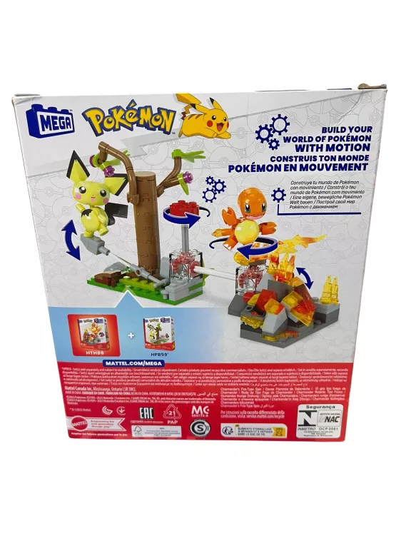 MEGA CONSTRUX POKEMON CHARMANDER OGNISTY ATAK ZESTAW KLOCKI 81 EL