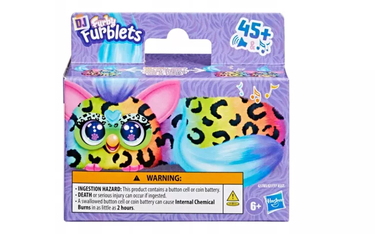 FURBY DJ FURBLETS ROZCIĄGLIWA MASKOTKA RAIN-BOW-KAT HASBRO G1783