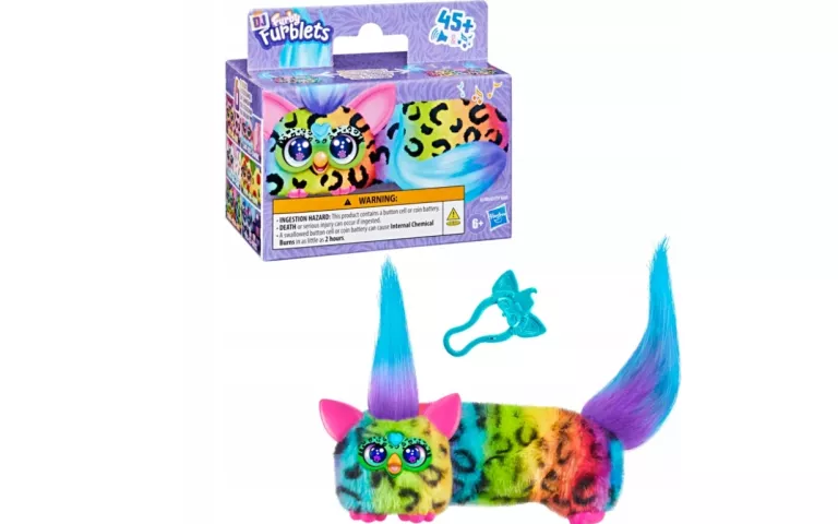 FURBY DJ FURBLETS ROZCIĄGLIWA MASKOTKA RAIN-BOW-KAT HASBRO G1783