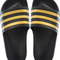 KLAPKI ADILETTE AQUA ADIDAS 39 CZARNO-ZŁOTE