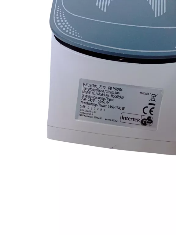 ŻELAZKO INTERTEK HG06892E