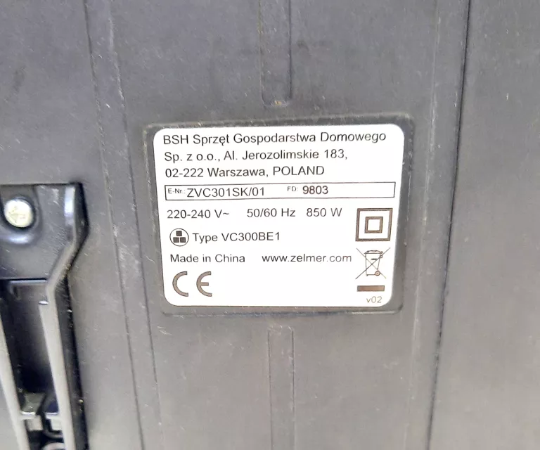 ODKURZACZ ZELMER EFFECTO ZVC301SK