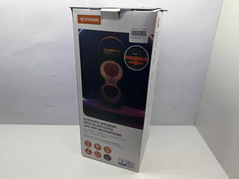 HYKKER GŁOŚNIK BEZPRZEWODOWY KARAOKE Z MIKROFONEM LED RGB