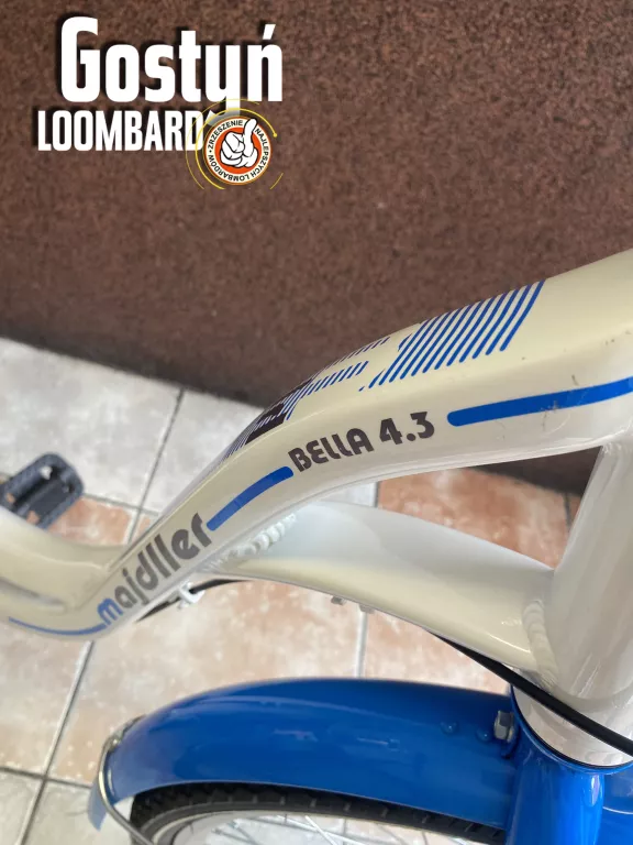 ROWER MAJDLLER 24” BELLA 4.3 BIAŁY-NIEBIESKI