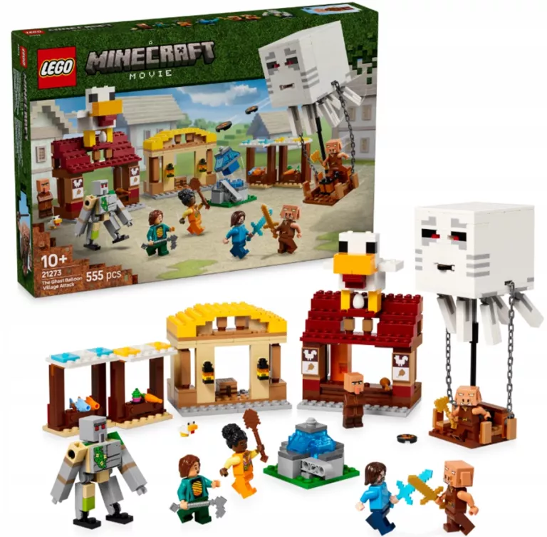 LEGO MINECRAFT 21273 BALON W KSZTAŁCIE DIABŁA I ATAK NA WIOSKĘ