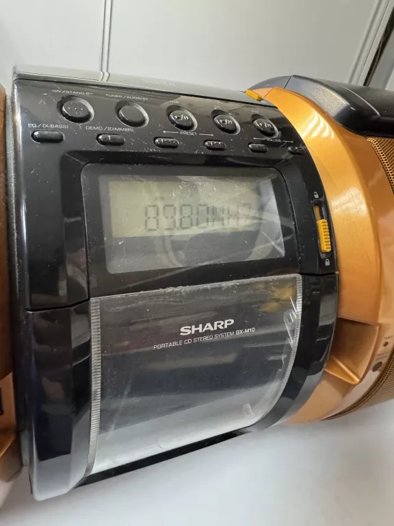 sharp-gx-m10-stereo-mp3-boombox-stacja-dokujaca-kabel-zasilajacy-moc-100