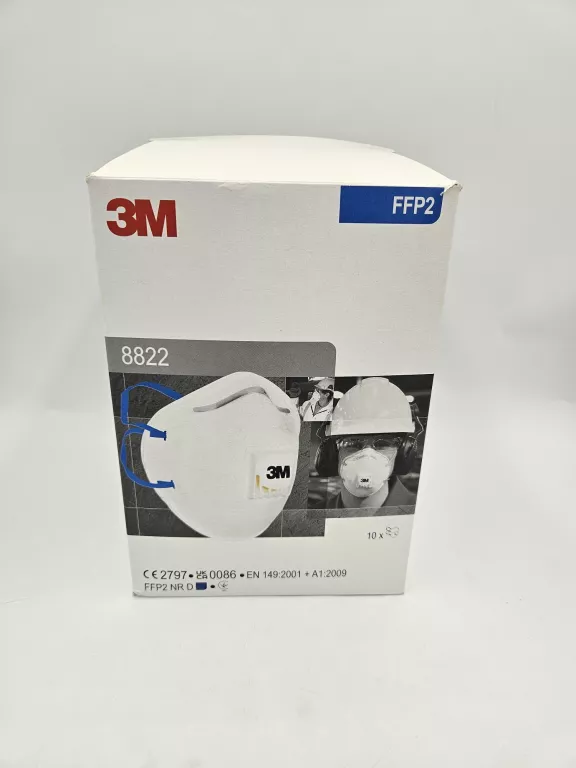 10 SZT. 3M 8822 MASKA PÓŁMASKA FILTRUJĄCA FFP2 Z ZAWOREM