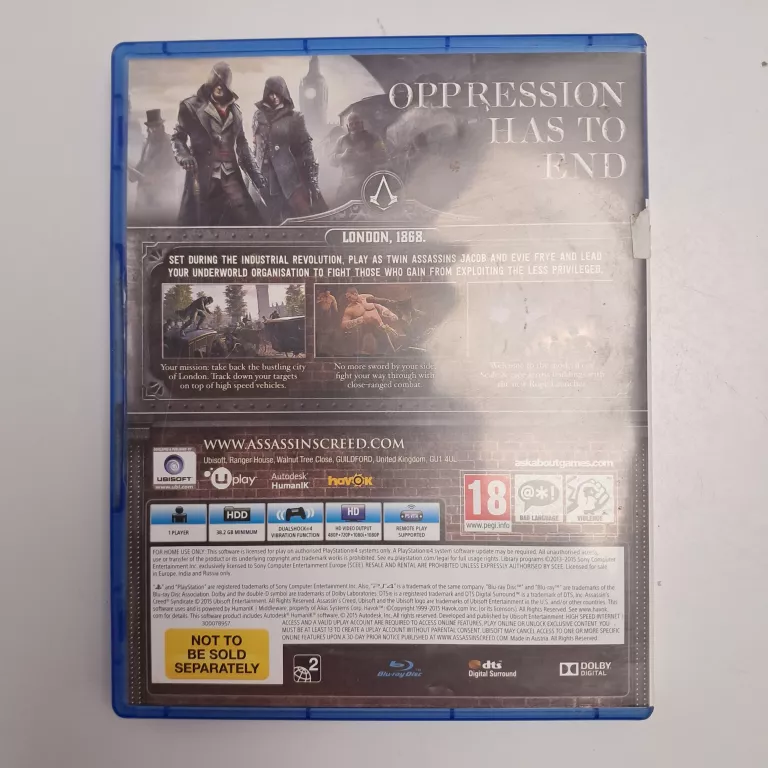 PS4 ASSASSINS CREED SYNDICATE