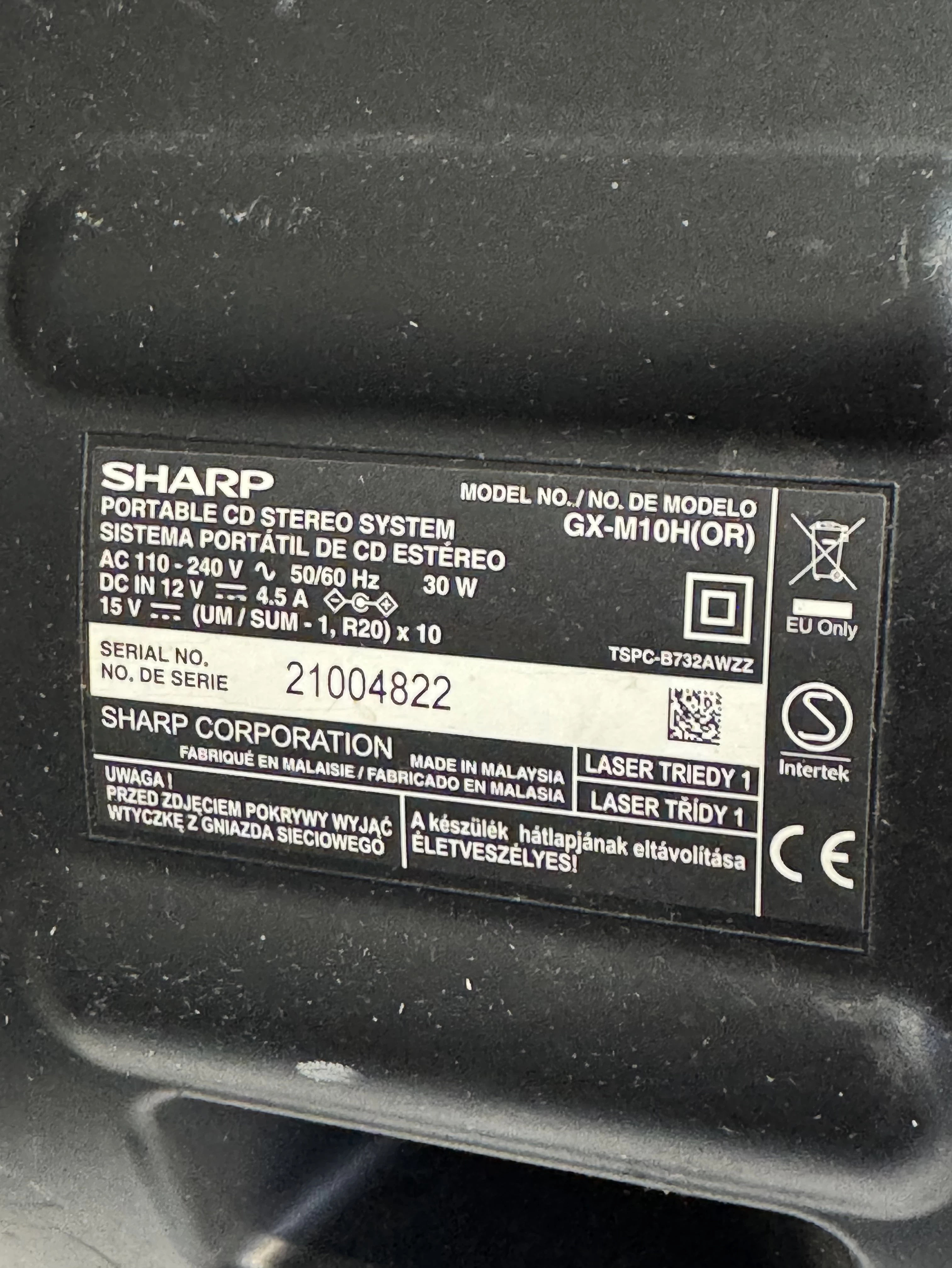 sharp-gx-m10-stereo-mp3-boombox-stacja-dokujaca-kabel-zasilajacy-marka-248811-1922673