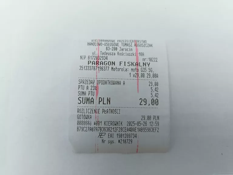 TELEFON MOTOROLA MOTO G35 5G KOMPLET GWARANCJA