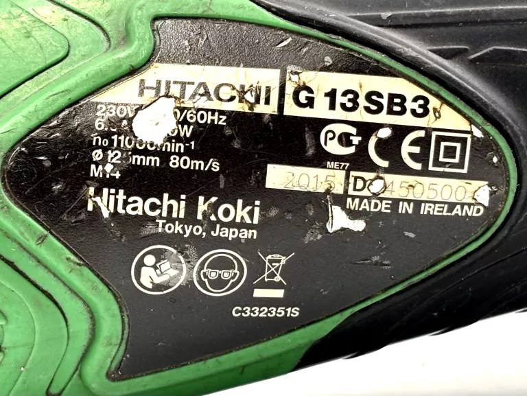 SZLIFIERKA KĄTOWA HITACHI G13SB3 1300W 125MM 11000RPM