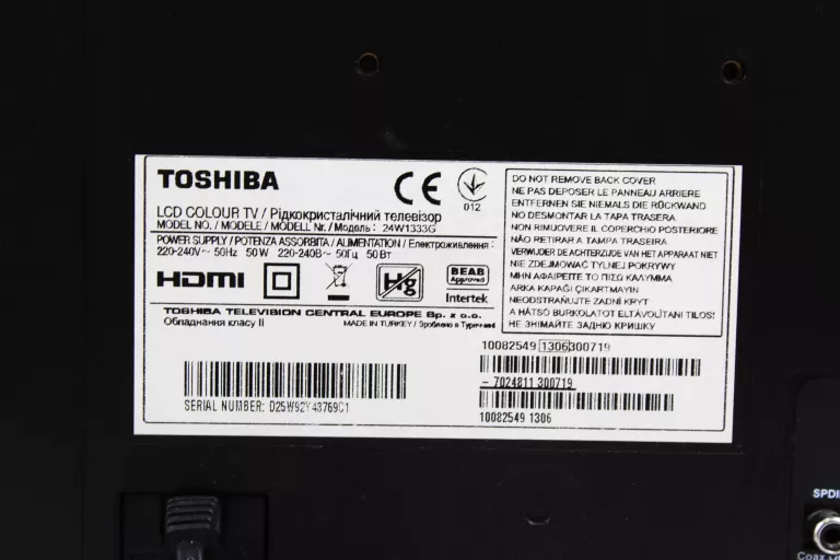 TELEWIZOR TOSHIBA 24W1333G 24"