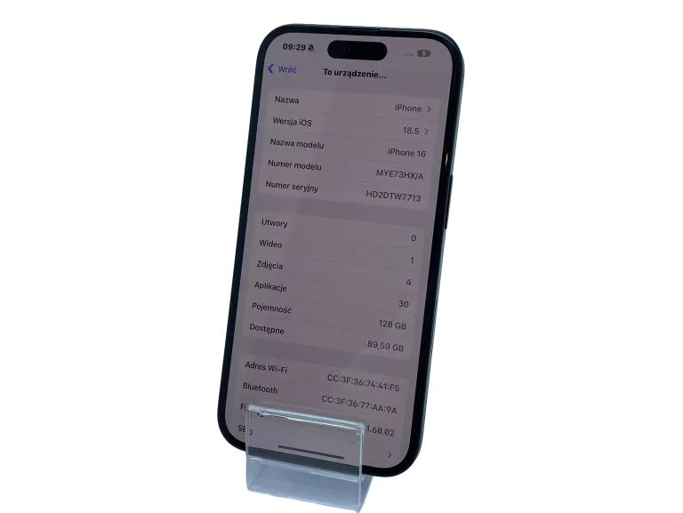 APPLE IPHONE 16  8 GB/ 128 GB BLACK