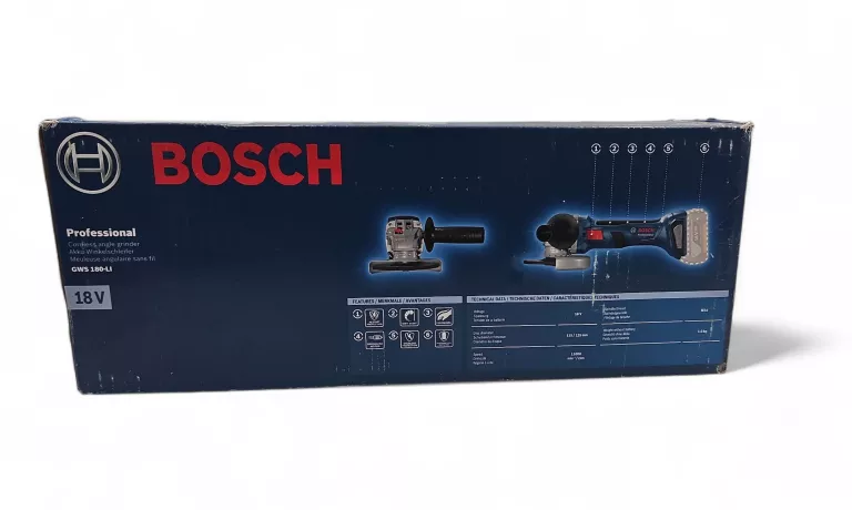 BOSCH PROFESSIONAL GWS 180-LI SZLIFIERKA KĄTOWA AKUMULATOROWA 06019H9020