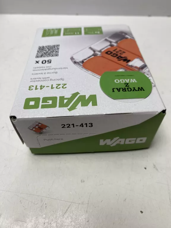 ZŁĄCZKI WAGO 4MM X 3 221-413 50SZT