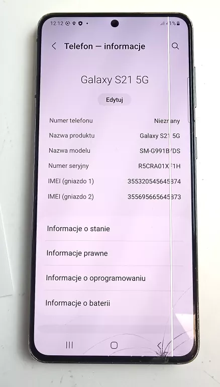 TELEFON SAMSUNG S21 8/128GB OPIS!