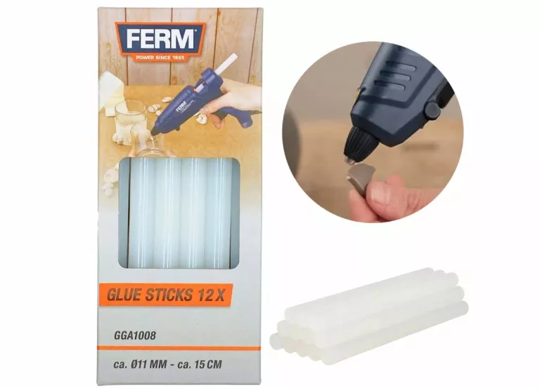 KLEJ W SZTYFCIE NA GORĄCO 11MM WKŁAD DO PISTOLETU BEZBARWNY 15CM FERM 12SZ