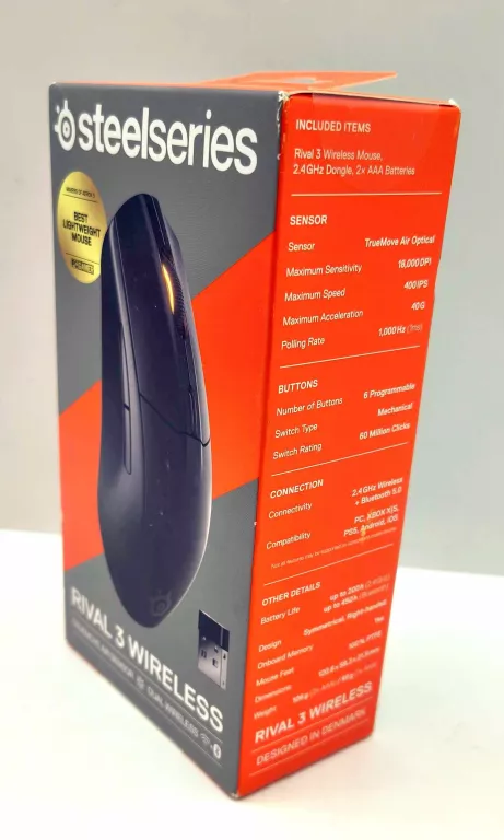 STEELSERIES RIVAL 3 WL GEN 2 BLACK