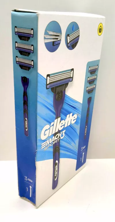 MASZYNKA NA WKŁADY DO GOLENIA GILLETTE MACH 3 SPORT + 3 OSTRZA