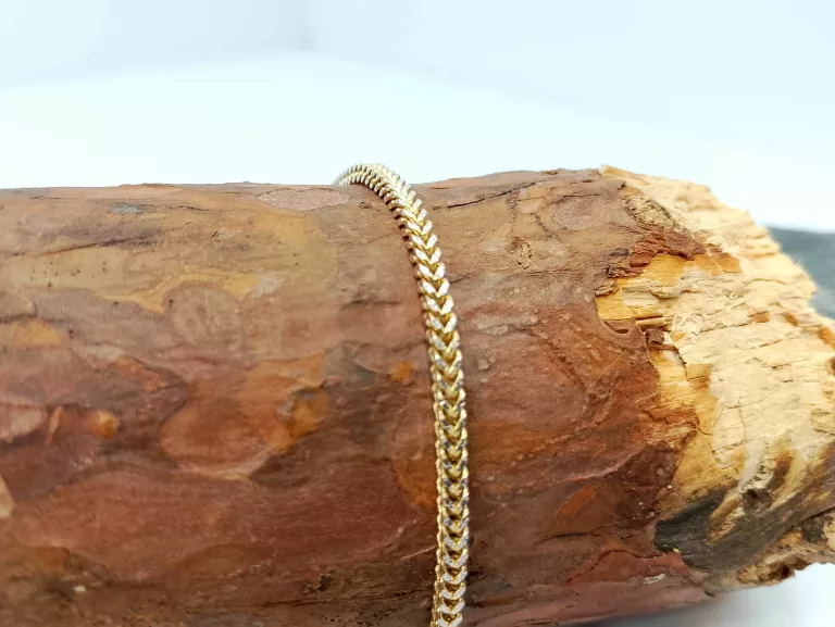 ZŁOTA BRANSOLETKA GĘSTY LISI OGON P:585 W:5.13G R:18,5CM