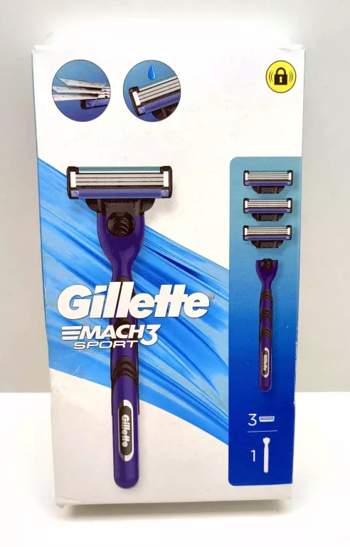 MASZYNKA NA WKŁADY DO GOLENIA GILLETTE MACH 3 SPORT + 3 OSTRZA