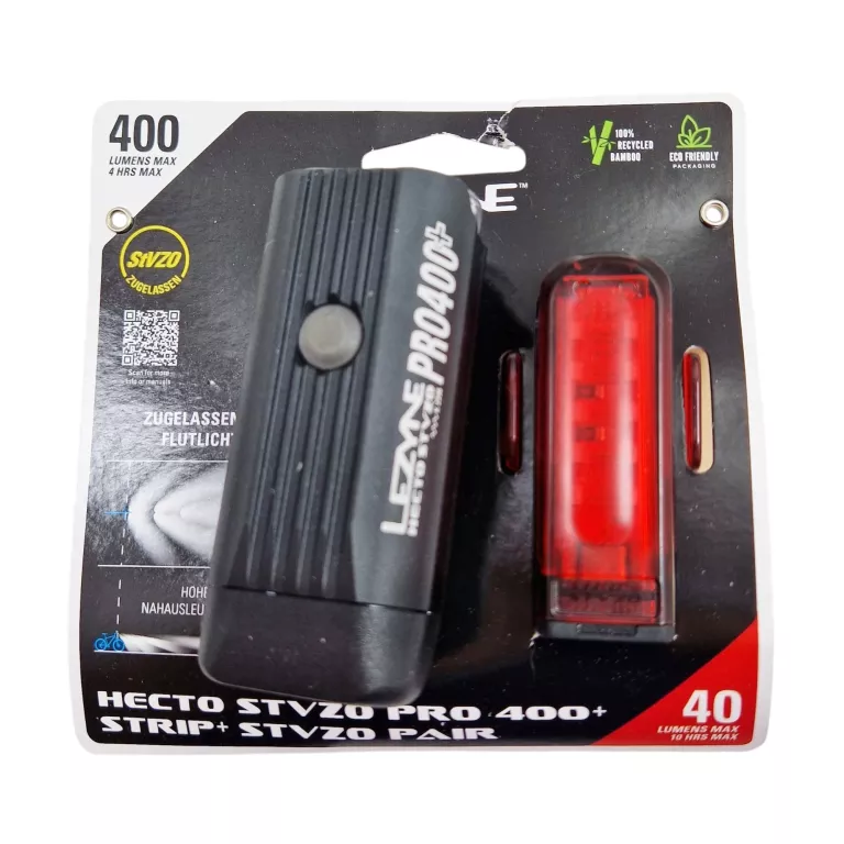 ZESTAW LAMPEK LEZYNE HECTO DRIVE PRO 400+ STVZO & STRIP DRIVE+ STVZO