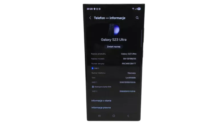 TELEFON SAMSUNG GALAXY S23 ULTRA 8GB/256GB BEZ BLOKAD