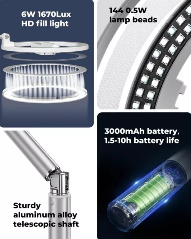 VIOZON LAMPA PIERŚCIENIOWA BEZPRZEWODOWY PILOT ZDALNEGO STEROWANIA