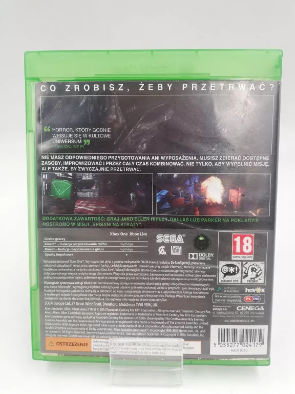 GRA OBCY IZOLACJA EDYCJA NOSTROMO PL XBOX ONE