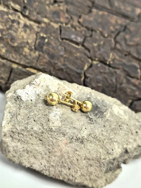 ZŁOTE KOLCZYKI KULECZKI SZTYFT PR:750 W:0,51G DŁ:0,5CM
