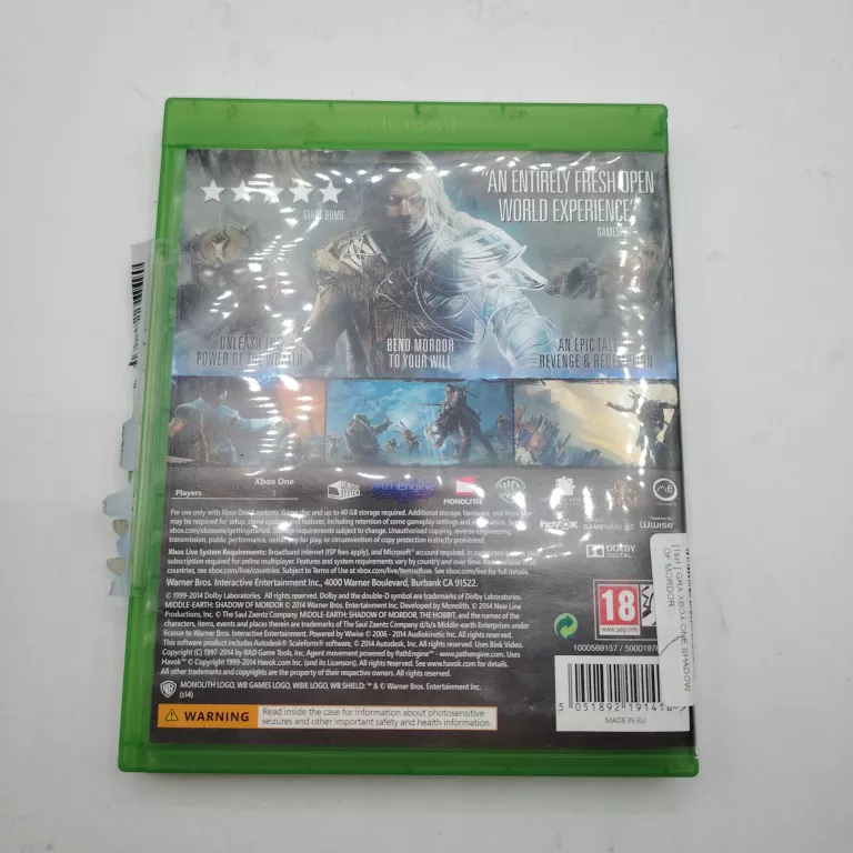 GRA XBOX ONE SHADOW OF MORDOR