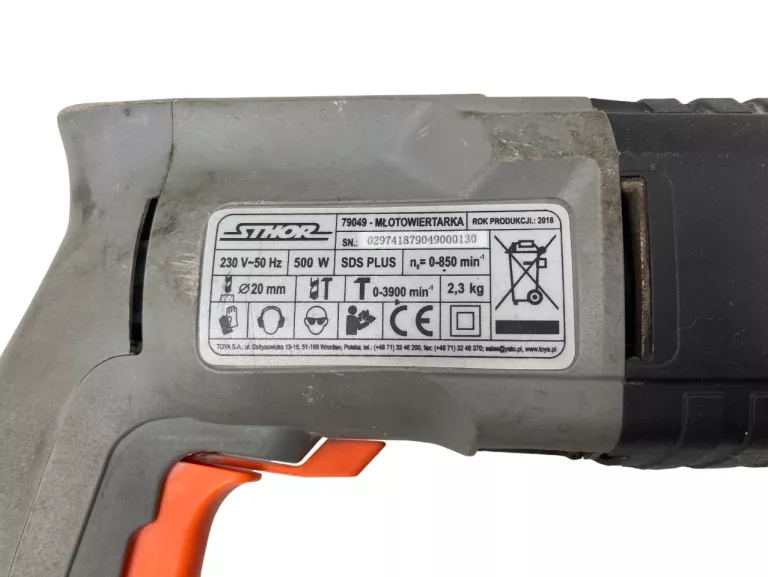 MŁOTOWIERTARKA STHOR SDS PLUS 500 W