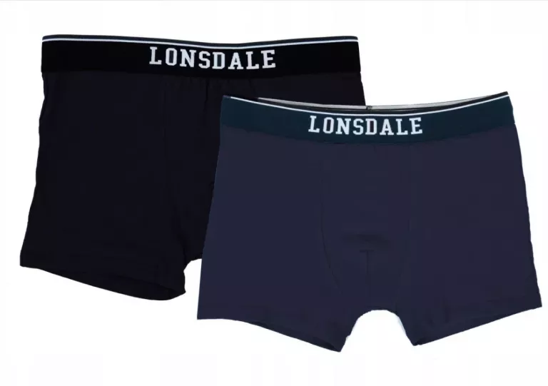 BOKSERKI MĘSKIE 2-PACK LONSDALE GRANAT CZARNY L