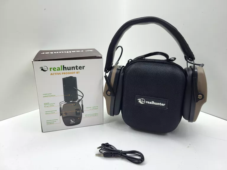 SŁUCHAWKI AKTYWNE BLUETOOTH REALHUNTER PROSHOT BT  KOMPLET