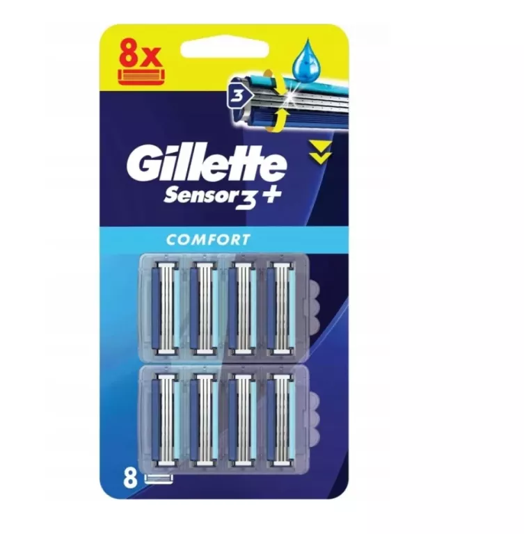 GILLETTE SENSOR 3+ COMFORT WKŁADY DO MASZYNKI 8 SZTUK