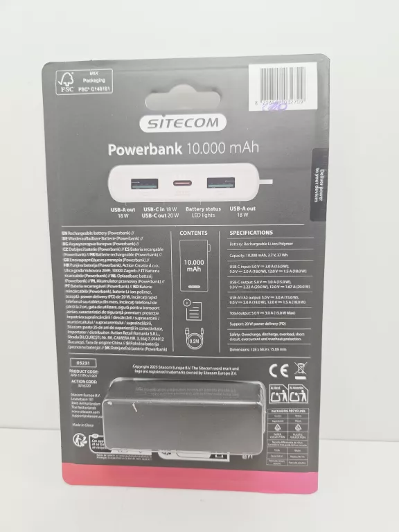 POWERBANK SITECOM 10000MAH